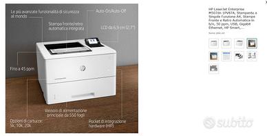 Stampante HP LaserJet Enterprise M507dn NUOVA