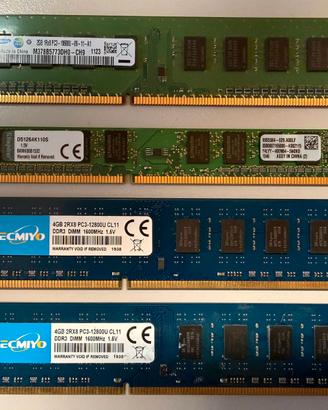 Lotto RAM DDR3 (2x4GB 1600 + 4GB 1600 + 2GB 1066)
