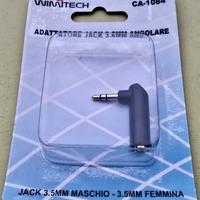 ADATTATORE ANGOLARE MINI JACK STEREO FEM - MAS