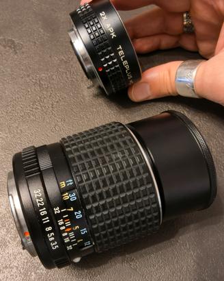 Pentax 135mm f/3.5 + moltiplicatore Kenko 2x MC4