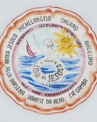 Piatto decorativo Ristoranti Jesolani estate 1979