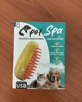 Spazzola per animali con vaporizzatore 