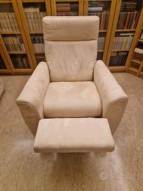 Poltrona relax manuale in microfibra