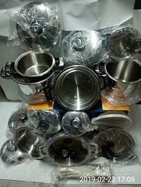 batteria di pentole in acciaio  18/10