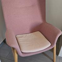 Poltrona da camera Ikea Vedbo rosa