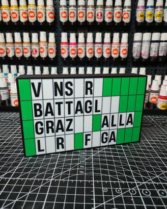 Lightbox LED "Vinsero battaglie..." - Meme Iconico