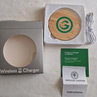 Carica wireless in bambù 