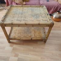 tavolino bambu intrecciato