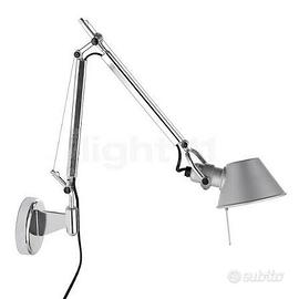 2 lampade tolomeo micro parete artemide grigie