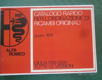 ALFA ROMEO Giulia GT Spider 1750 2000 Catalogo Ric