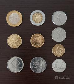 Lotto 10 monete vecchia Lira italiana 