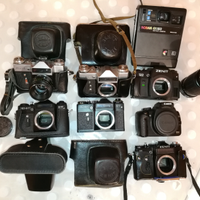 Macchina fotografica zenit, canon 350, helios m42