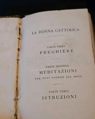 Libro devozionale italiano antico Donna Cattolica