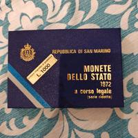 numismatica serie monete san marino 1972 complete 
