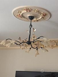 Lampadario ferrobattuto