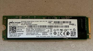 SSD M.2 NVMe da 512 GB, 