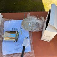 Porta lampada inox con lampadina sfera