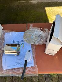 Porta lampada inox con lampadina sfera