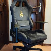 Poltrona gaming/ufficio simi alcantara scamosciato