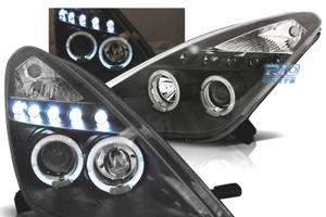 FARI TOYOTA CELICA T23 99-05 LED OCCHI ANGELI NERI