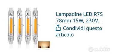 4 lampadine led r7s da 78mm 15 w
