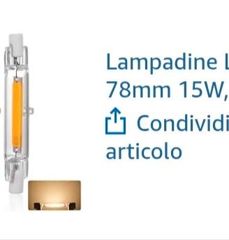 4 lampadine led r7s da 78mm 15 w