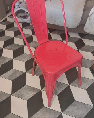 Sedie industrial rosse