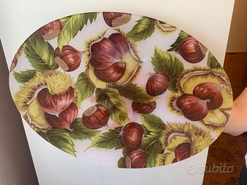 Piatto da portata ovale decorato