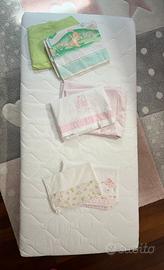 Materasso + 3 lenzuola lettino