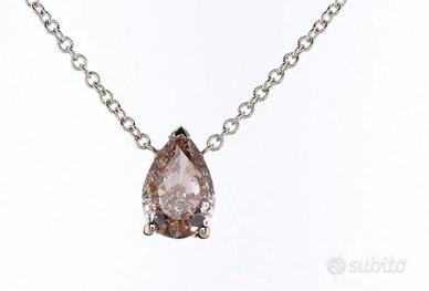 Collana 14 carati con diamante 0,81 carati