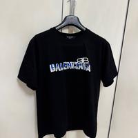 t-shirt nera logo frontale balenciaga taglia M/L