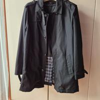 trench uomo al ginocchio taglia xl colore nero