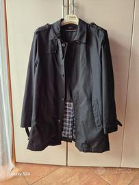 trench uomo al ginocchio taglia xl colore nero