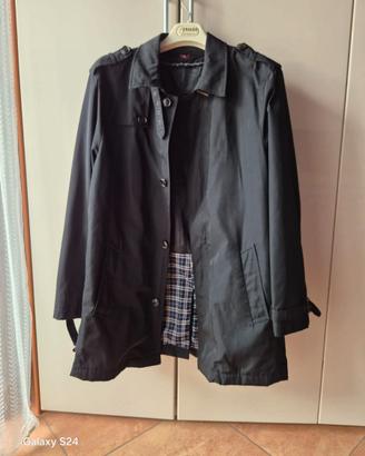 trench uomo al ginocchio taglia xl colore nero