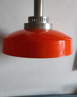 Lampadario plastica arancione vintage