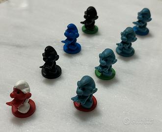 Lotto 8 Mini Puffi Bully anni 70