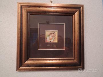 Quadro IL CLOWN su Foglia ORO 22 KT
