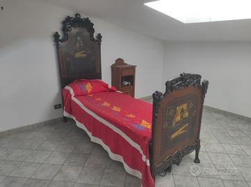 LETTO ANTICO IN FERRO BATTUTO 