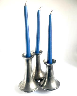 Candelabro scultura peltro Mid century
