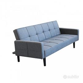 Divano Letto 3 Posti Tessuto Trapuntato Nordico