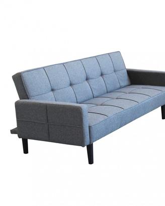 Divano Letto 3 Posti Tessuto Trapuntato Nordico