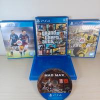 lotto 4 giochi ps4 tra cui gta 5  e mad max