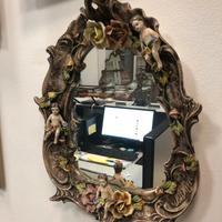 Grande specchio porcellana CAPODIMONTE