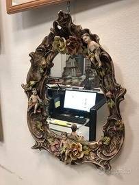 Grande specchio porcellana CAPODIMONTE