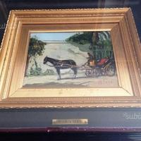 Quadro carrozza con cavallo