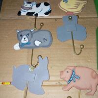 appendimi in legno con soggetti di animali