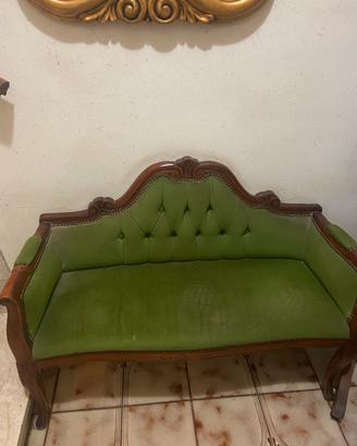 Divanetto vintage 2 posti stile Barocco legno