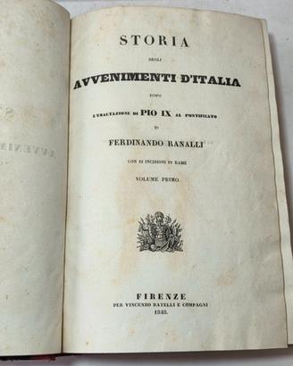 Storia Degli Avvenimenti D'Italia Dopo Pio IX 1848