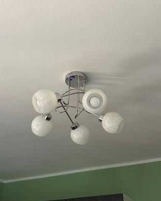 Lampadario plafoniera moderna a 5 luci