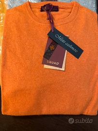 Maglia arancione misto cashmere marca squad